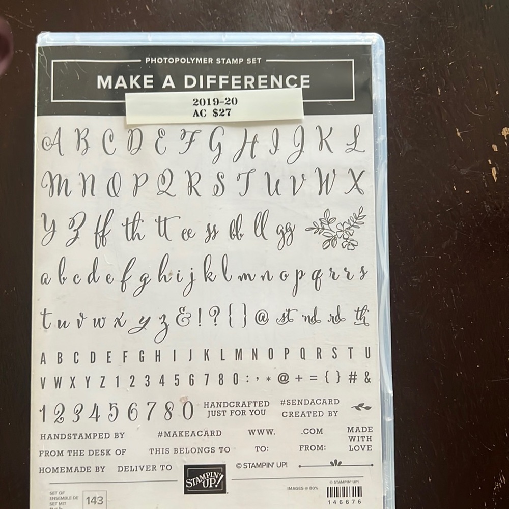 Stampin’Up “Make a Difference ” stamp set